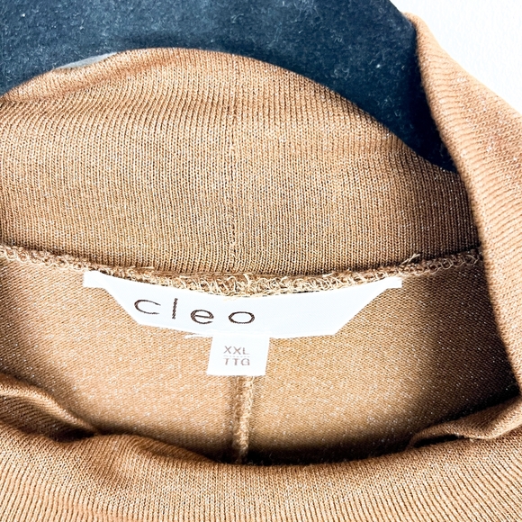 Cleo Sparkly Brown Long Sleeve Ladies Top - Picture 9 of 10